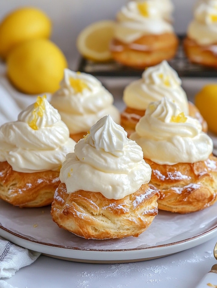 Limoncello Mascarpone Profiteroles