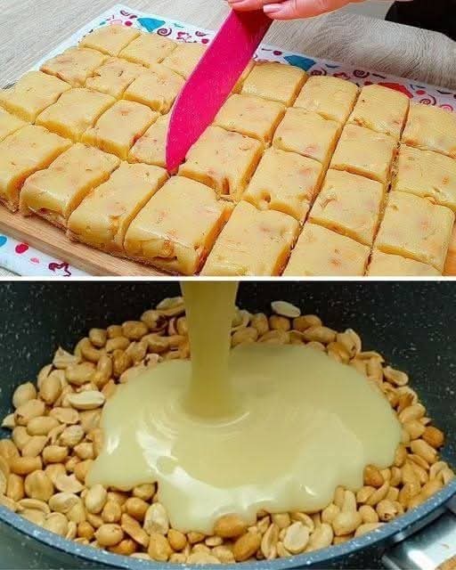 Peanut jam with condensed milk with just