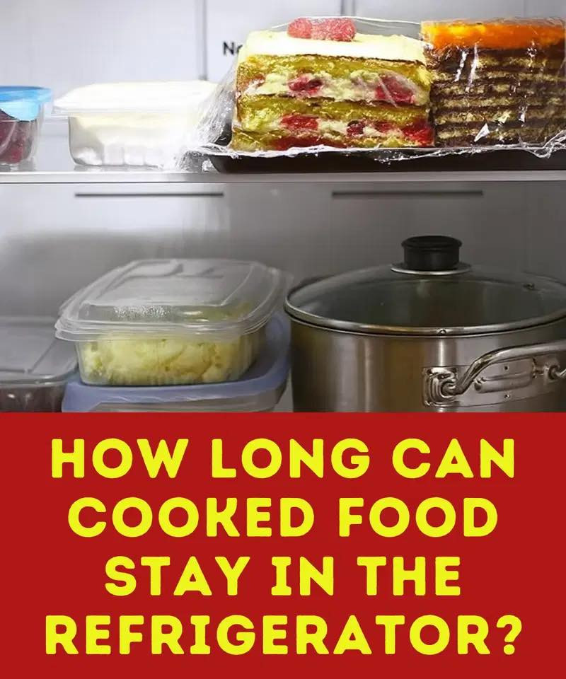 How long can cooked food stay in the refrigerator?