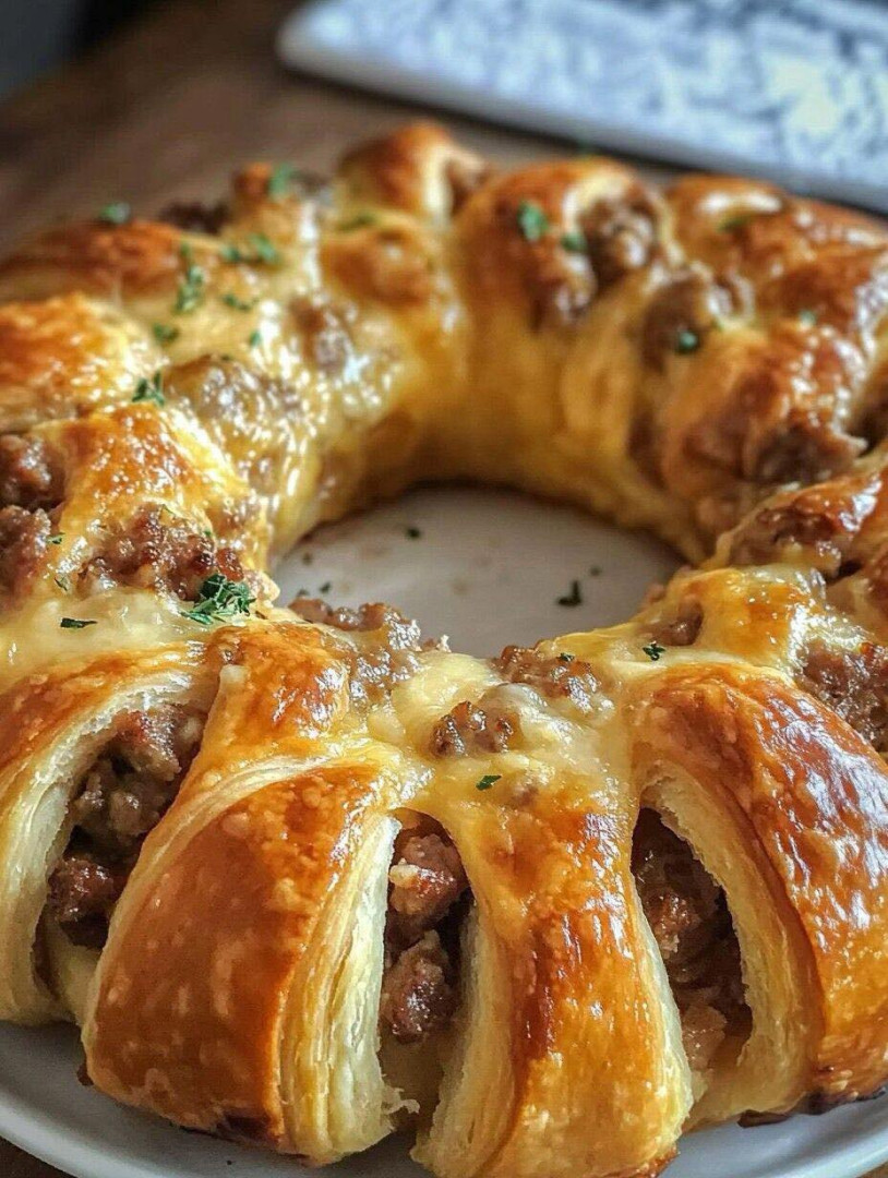 Sausage and Cheese Crescent Ring