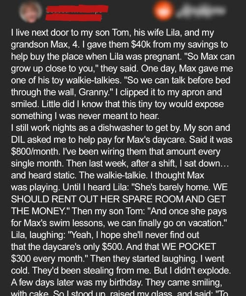 My Grandson Quietly Gave Me a Walkie-Talkie for Nighttime Talks – One Night, I Heard Something That Broke My Heart