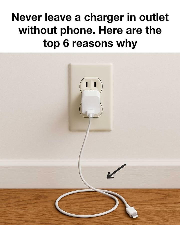 Never leave a charger in outlet without phone. Here are the top 6 reasons why