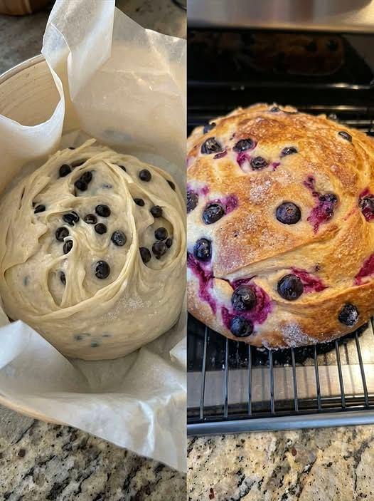 Whoever shared the blueberry cream cheese loaf recipe recently… THANK YOU!!!!! 🥳 I’m officially in heaven!!! Warning: baking this loaf may lead to constant oven-window checking and an inflated sense of your culinary genius. Recipe in the 💬 ⬇️